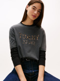 Black Boxy Leopard Varsity Tee  Women