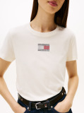 White Diamanté Flag Crew Neck T-Shirt  Women