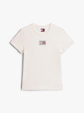 White Diamanté Flag Crew Neck T-Shirt  Women
