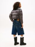 Multi Leopard Ripstop Relaxed Cropped Puffer Jacket  Women
