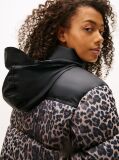 Multi Leopard Ripstop Relaxed Cropped Puffer Jacket  Women