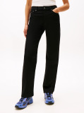 Denim Black Mid Rise Slim Straight Leg Jeans  Women