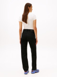 Denim Black Mid Rise Slim Straight Leg Jeans  Women