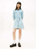 Denim Faded Denim Trucker Mini Dress  Women