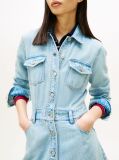 Denim Faded Denim Trucker Mini Dress  Women