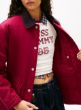 Pink Corduroy Collar Twill Utility Jacket  Women