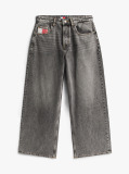 Denim Mid Rise Loose Wide Leg Jeans  Women