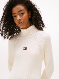White Tommy Badge Maxi Jumper Dress  Women