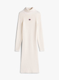 White Tommy Badge Maxi Jumper Dress  Women