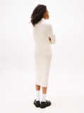 White Tommy Badge Maxi Jumper Dress  Women
