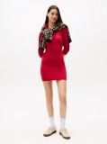 Red Tommy Badge Slim Midi Jumper Dress  Women