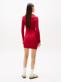 Red Tommy Badge Slim Midi Jumper Dress  Women