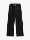 Denim Mia Mid Rise Relaxed Straight Leg Black Jeans  Women