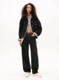 Denim Back Logo Oversized Denim Trucker Jacket  Women