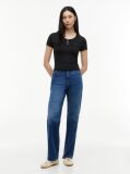 Black Slim Henley T-Shirt  Women
