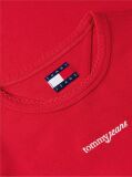 Red Logo Ribbed Slim T-Shirt  Women