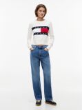 White Tommy Flag Crew Neck Jumper  Women