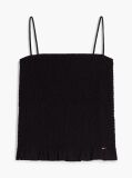 Black Smock Slim Strap Top  Women