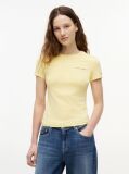 Yellow Logo Slim Jersey T-Shirt  Women