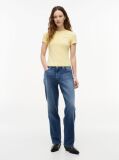 Yellow Logo Slim Jersey T-Shirt  Women