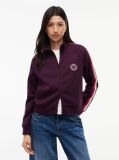 Purple Global Stripe Crest Track Jacket  Women