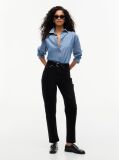 Denim Mom High Rise Tapered Black Jeans  Women