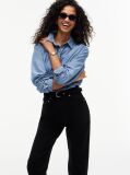 Denim Mom High Rise Tapered Black Jeans  Women