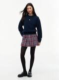 Blue Tommy Badge Fluffy Jumper With Alpaca  Women