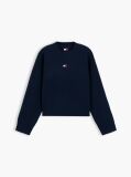 Blue Tommy Badge Fluffy Jumper With Alpaca  Women