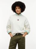 White Tommy Badge Fluffy Jumper With Alpaca  Women
