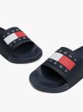 Blue Essential Flag Badge Pool Slides  Men