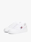 White Retro Essential Leather Basketball Trainers  Men