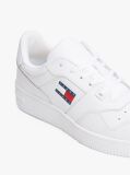 White Retro Essential Leather Basketball Trainers  Men