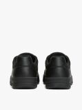 Black Leather Colour-Blocked Cupsole Trainers  Men