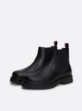 Black Leather Cleat Signature Chelsea Boots  Men