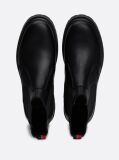 Black Leather Cleat Signature Chelsea Boots  Men