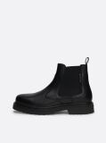 Black Leather Cleat Signature Chelsea Boots  Men