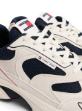 Multi Colour-Blocked Mixed Texture Trainers  Men