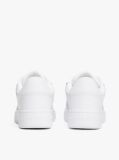 White Retro Essential Leather Fine-Cleat Basketball Trainers  Women