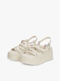 White Leather Strappy Platform Sandals  Women