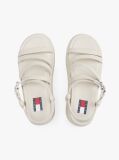 White Leather Strappy Platform Sandals  Women