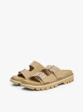 Beige Suede Double Strap Cleat Sandals  Women