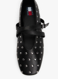 Black Studded Mary Jane Ballerinas  Women