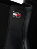 Black Leather High Block Heel Chelsea Boots  Women