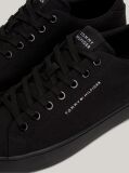 Black Essential Canvas Lace-Up Trainers  Men