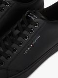 Black Essential Textured Stitch Logo Trainers  Men