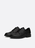 Black Pebble Grain Leather Derby Shoes  Men