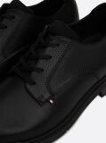 Black Pebble Grain Leather Derby Shoes  Men