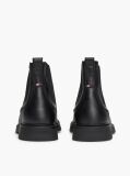 Black Lightweight Leather Chelsea Boots  Men