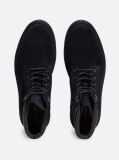 Blue Suede Lace-Up Mid Boots  Men